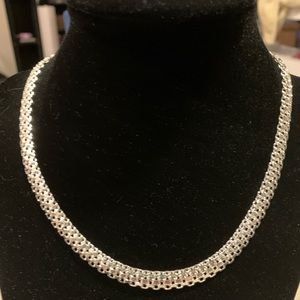 Milor Italian silver necklace 17 inch -mesh